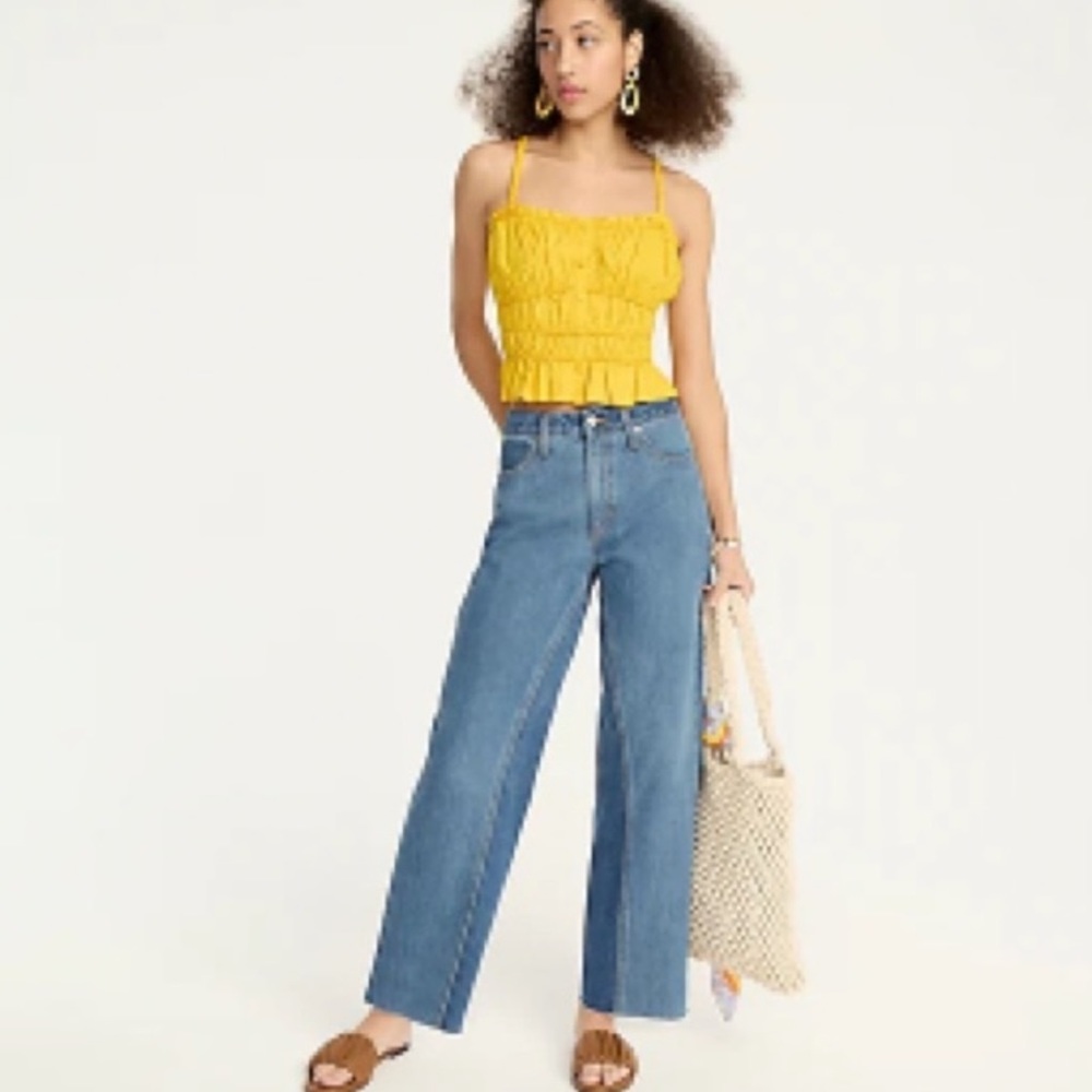 NWT J.Crew Women’s 33 NEW Slim Wide Leg With Perfecting Pockets Jean